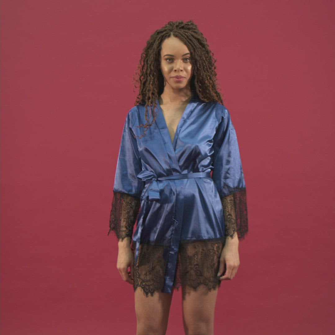 Keep it classy satin lace kimono